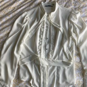Zara white blouse brand new